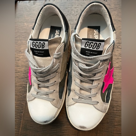Golden goose superstar, camouflage, fuchsia star suede heel - size 36 - Picture 4 of 9